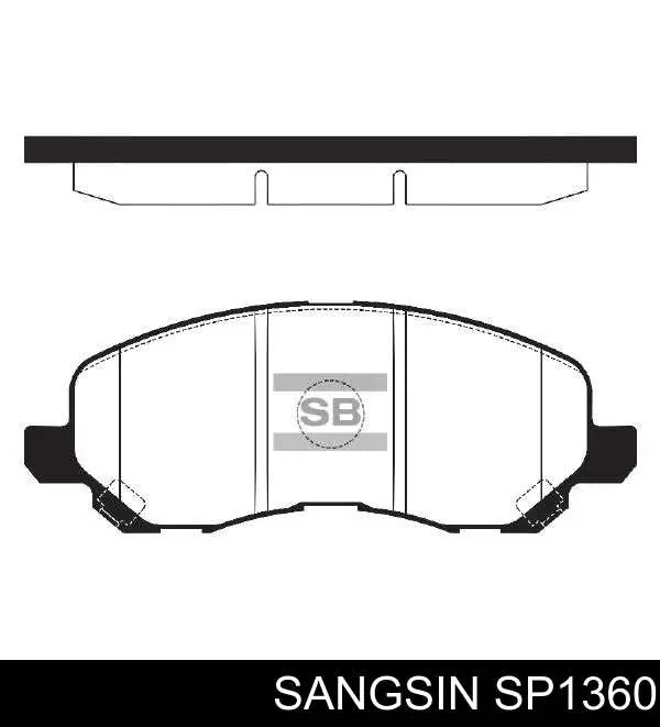 SP1360 Sangsin Колодки передние