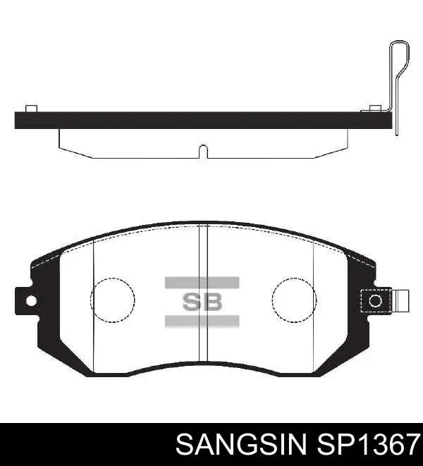 SP1367 Sangsin Колодки передние