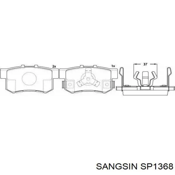 Колодки дисковые  Sangsin SP1368 цена, от 14.66 USD