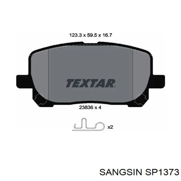 Купить SP1373 Sangsin Колодки тормозные