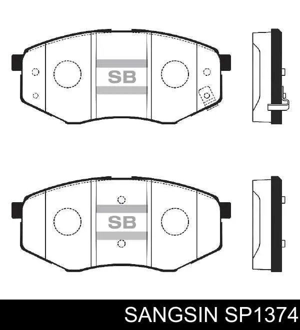 SP1374 Sangsin колодки тормозные передние дисковые