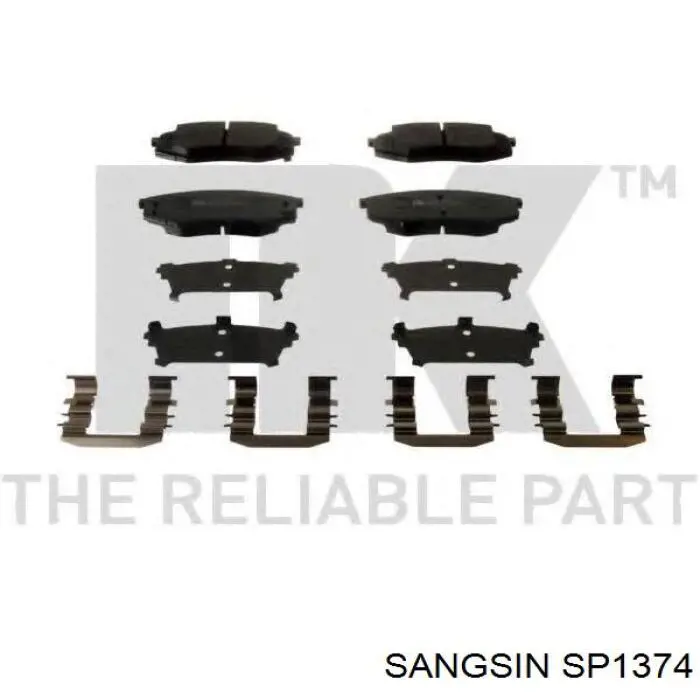 Купить SP1374 Sangsin Колодки тормозные