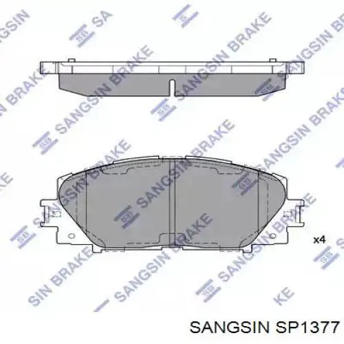 Передние тормозные колодки SP1377 Sangsin