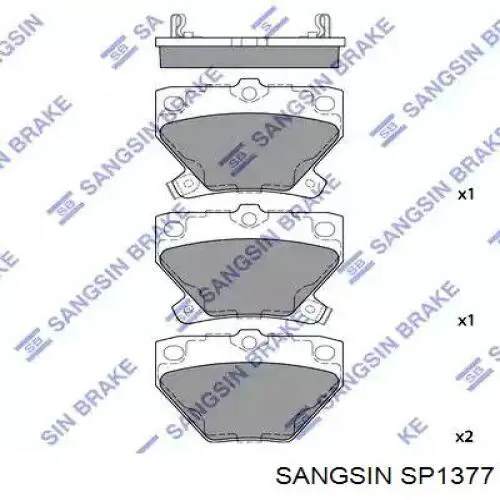 SP1377 Sangsin Колодки передние