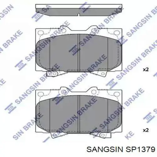 Передние тормозные колодки SP1379 Sangsin