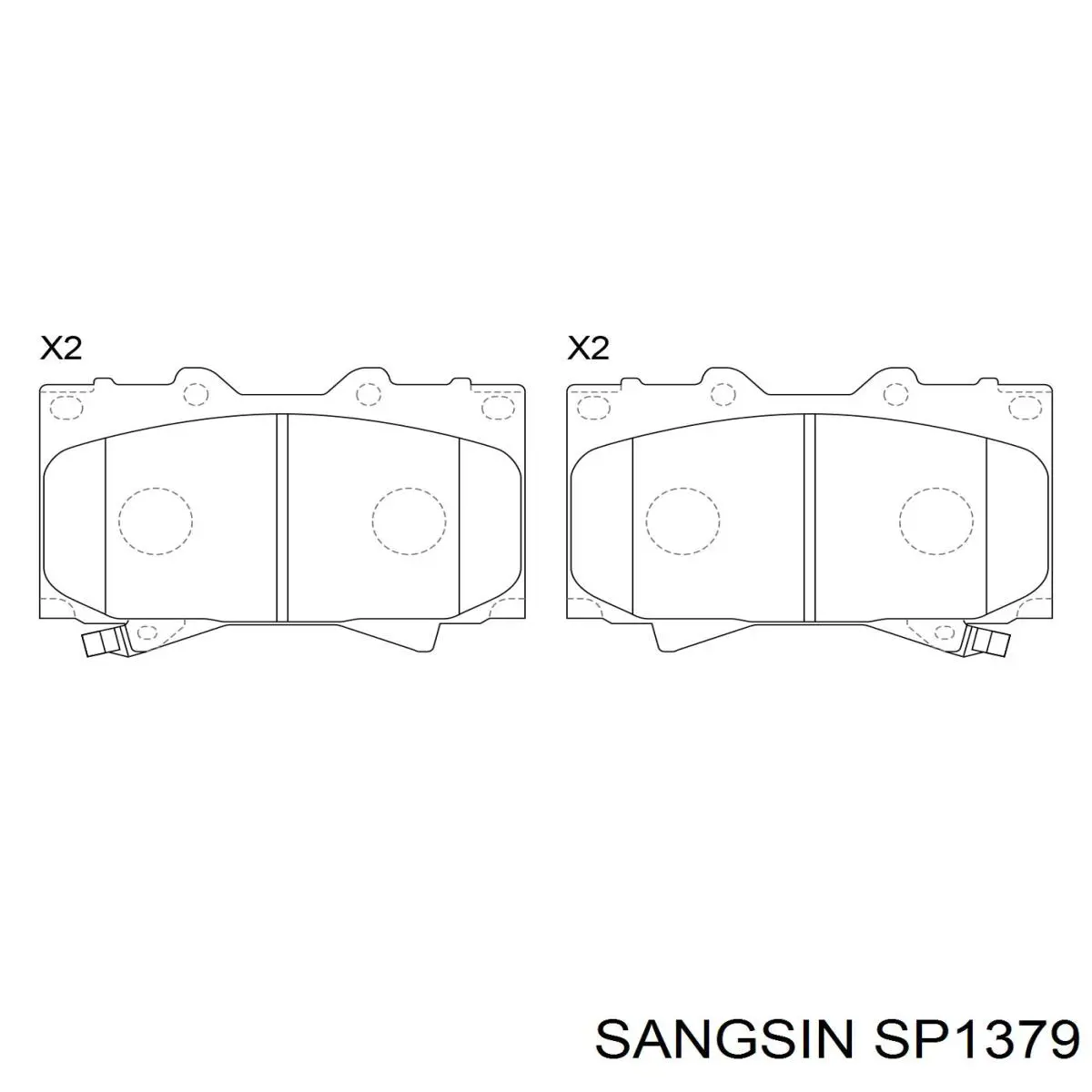 SP1379 Sangsin Колодки передние