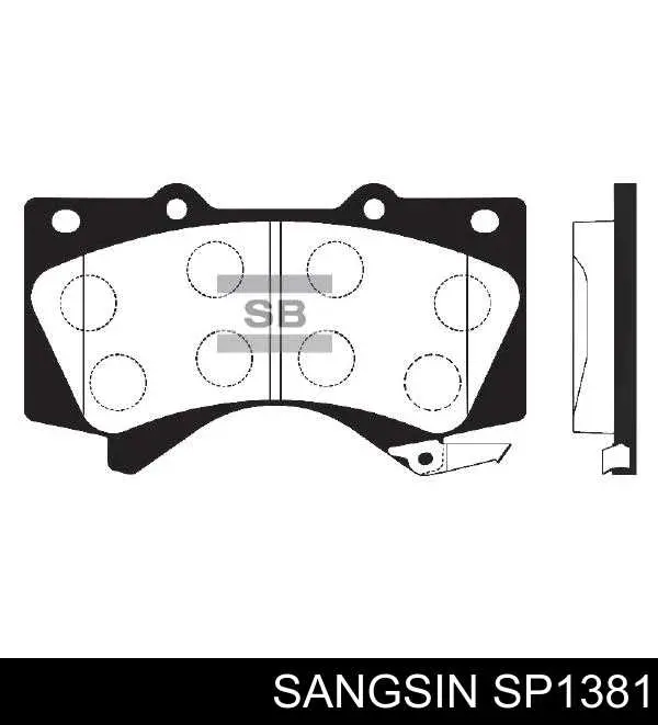 Передние тормозные колодки SP1381 Sangsin