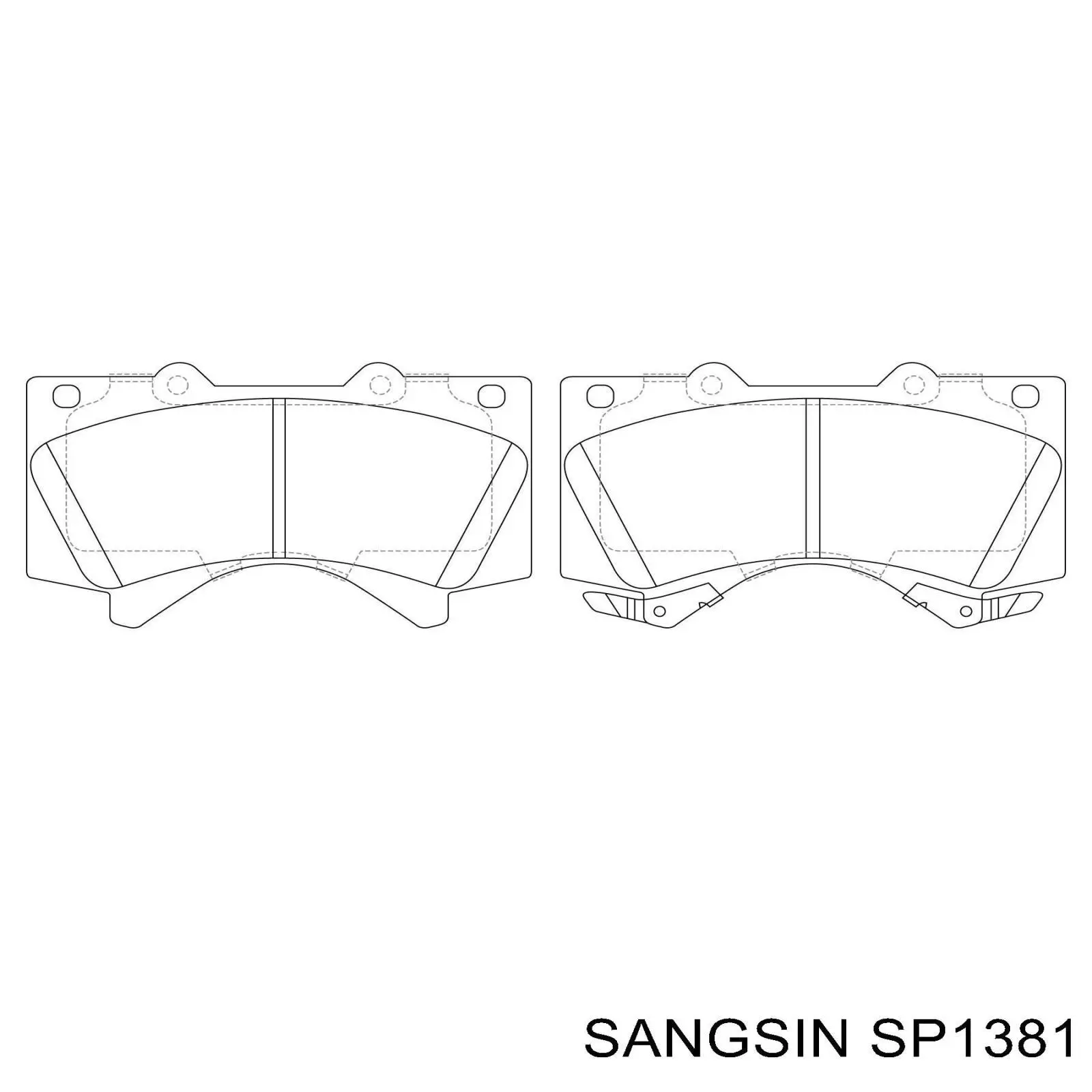 Колодки Sangsin SP1381 цена, от 31.31 USD