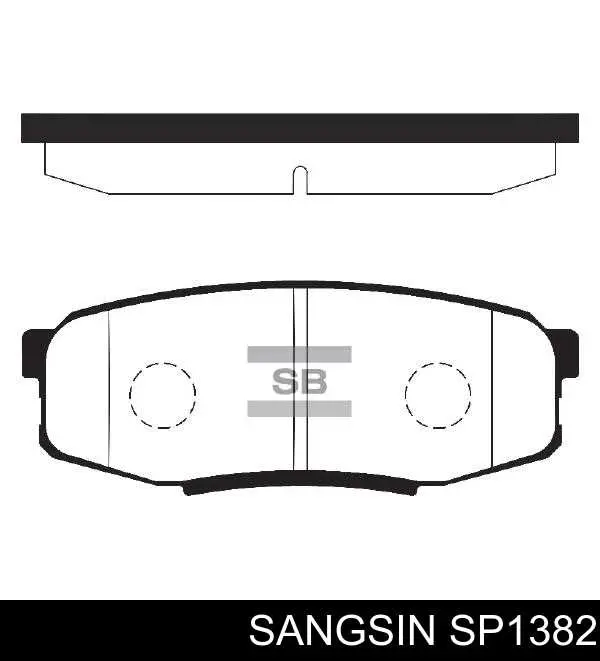 SP1382 Sangsin Колодки тормозные дисковые комплект