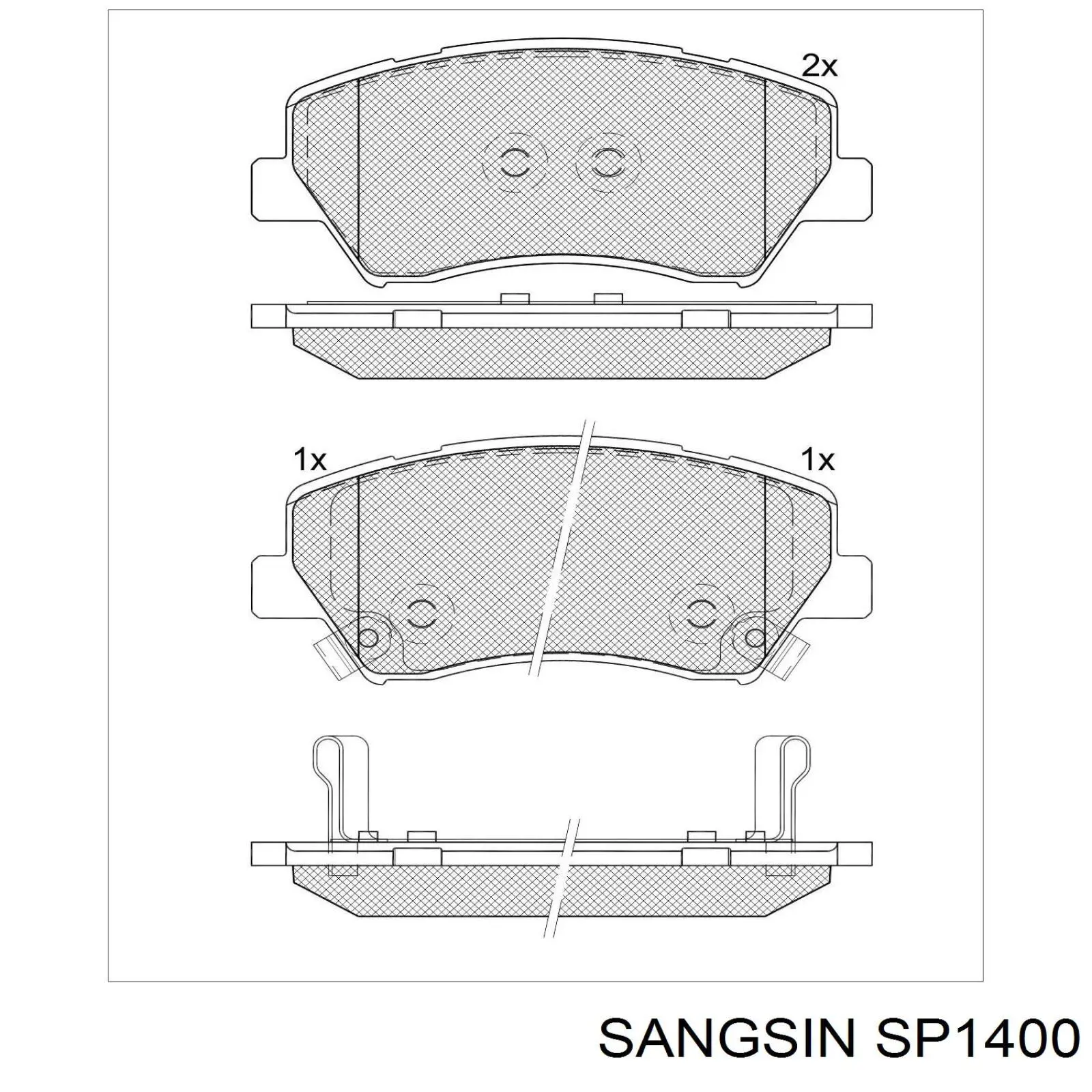 Купить SP1400 Sangsin Колодки тормозные