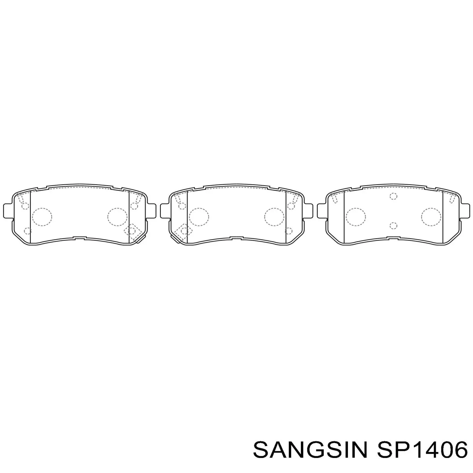 Колодки дисковые  Sangsin SP1406 цена, от 17.22 USD