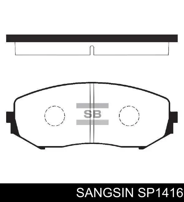 Передние тормозные колодки SP1416 Sangsin