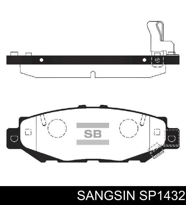 Задние тормозные колодки SP1432 Sangsin