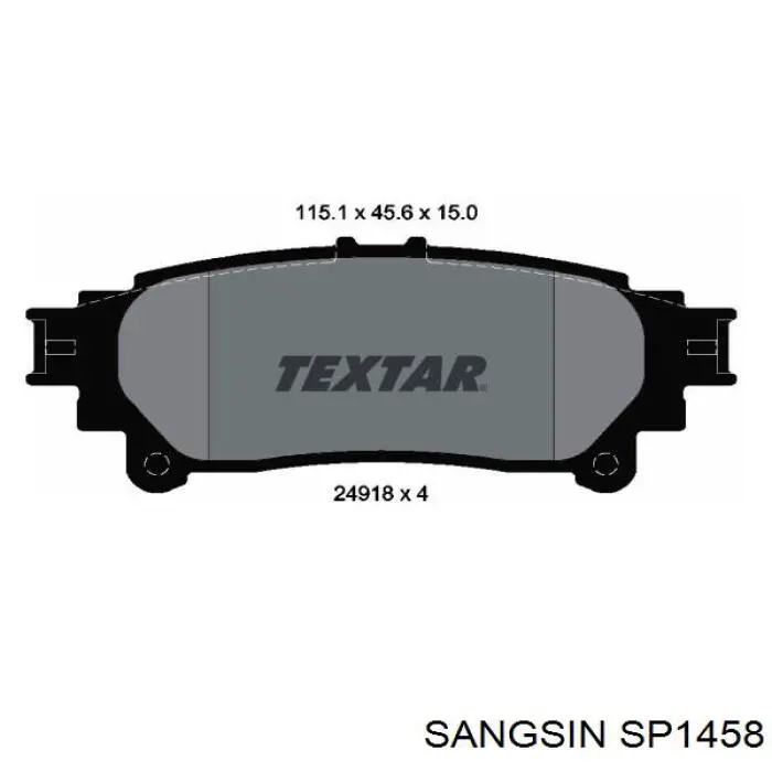 Купить SP1458 Sangsin Колодки тормозные задние, дисковые