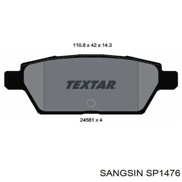 Купить SP1476 Sangsin Колодки тормозные задние, дисковые