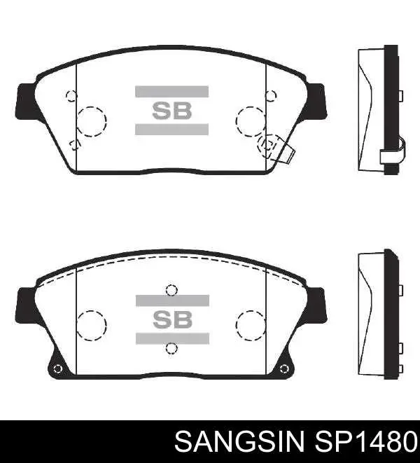 Передние тормозные колодки SP1480 Sangsin