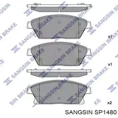 Колодки гальмівні передні, дискові SP1480 Sangsin