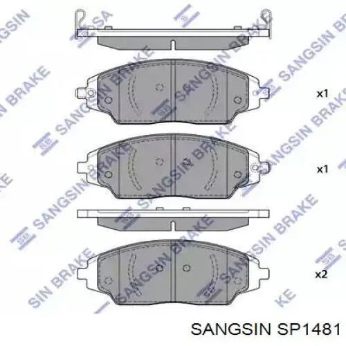 SP1481 Sangsin передние тормозные колодки