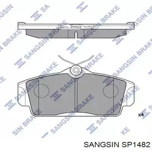 Передние тормозные колодки SP1482 Sangsin