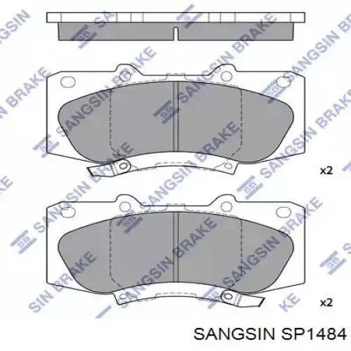 Передние тормозные колодки SP1484 Sangsin