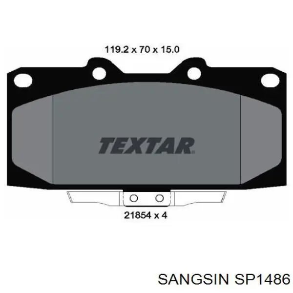 SP1486 Sangsin Колодки передние
