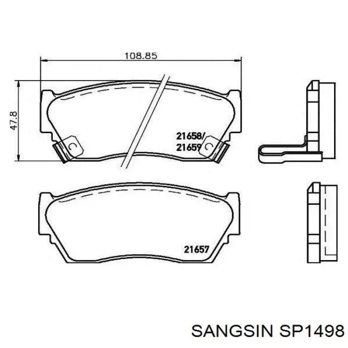 Задние дисковые колодки Ford 4780682