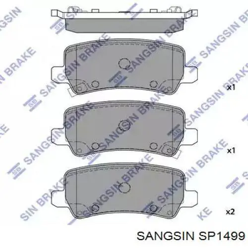 Задние тормозные колодки SP1499 Sangsin