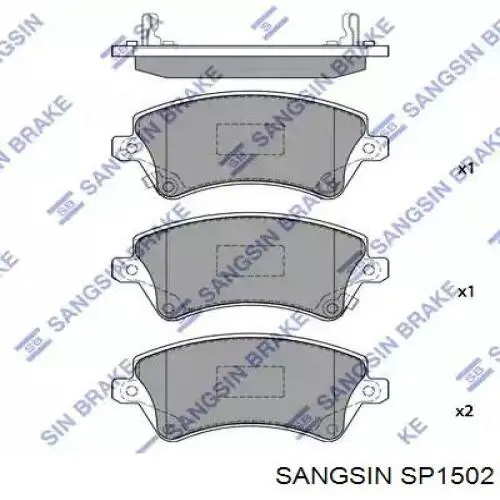 Передние тормозные колодки SP1502 Sangsin