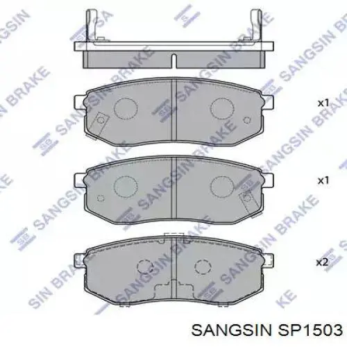 SP1503 Sangsin Колодки тормозные дисковые комплект