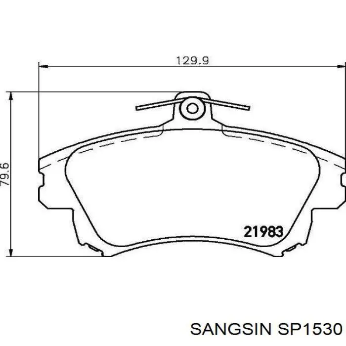 Купить SP1530 Sangsin Колодки тормозные