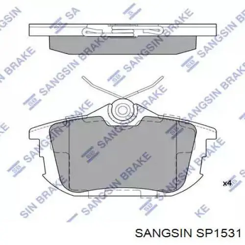 SP1531 Sangsin задние тормозные колодки