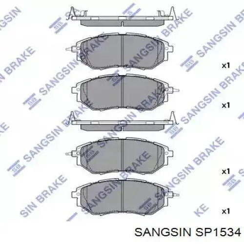 Передние тормозные колодки SP1534 Sangsin