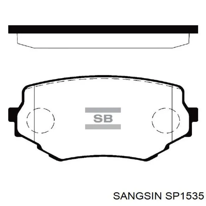 Pastillas de freno delanteras SP1535 Sangsin