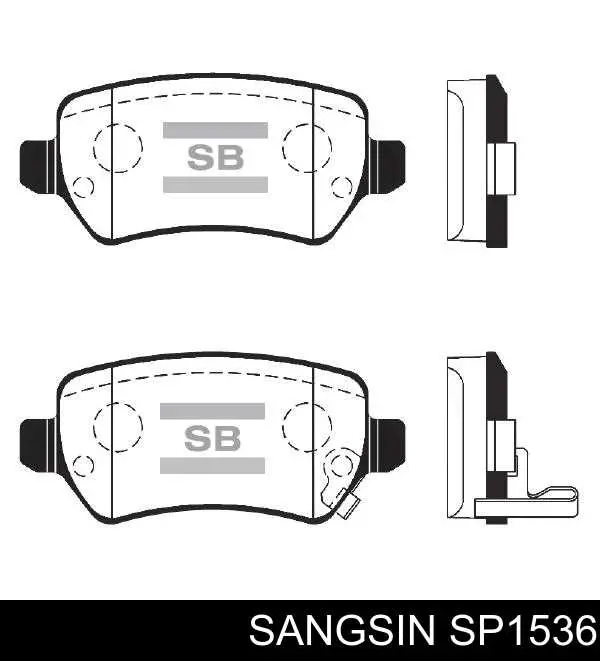 SP1536 Sangsin колодки тормозные задние дисковые