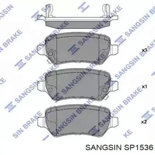 SP1536 Sangsin Колодки тормозные дисковые комплект