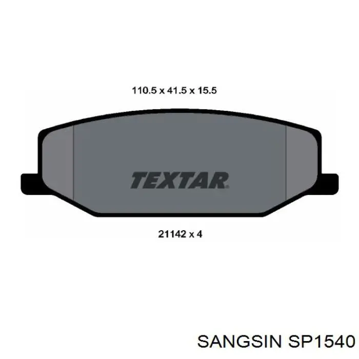 Колодки Sangsin SP1540 цена, от 17.61 USD