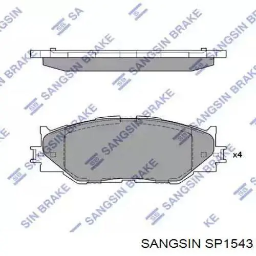 Передние тормозные колодки SP1543 Sangsin