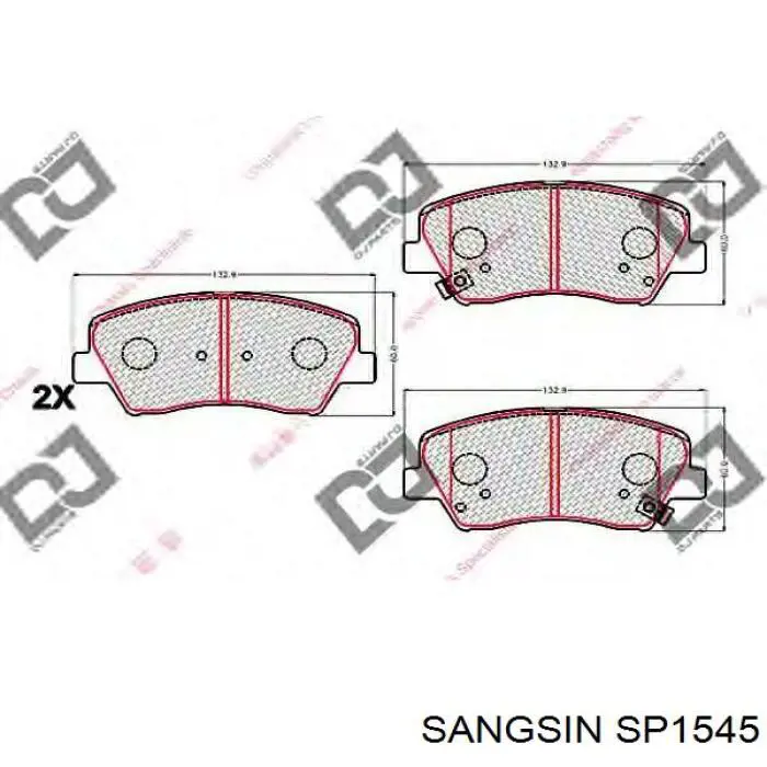 Колодки Sangsin SP1545 цена, от 29.59 USD