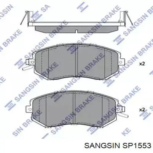 Передние тормозные колодки SP1553 Sangsin