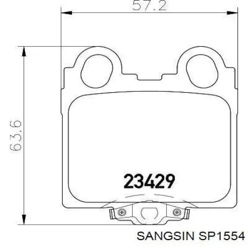 Pastillas de freno traseras SP1554 Sangsin