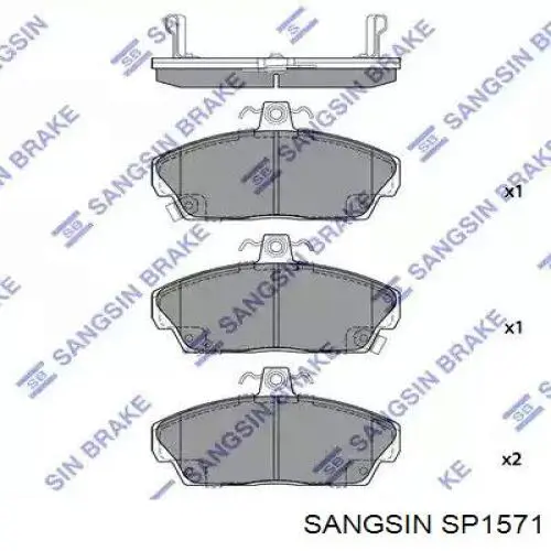 Передние тормозные колодки SP1571 Sangsin