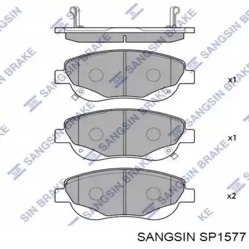 SP1577 Sangsin колодки тормозные передние дисковые