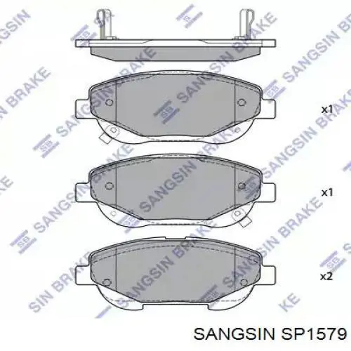 SP1579 Sangsin колодки тормозные передние дисковые