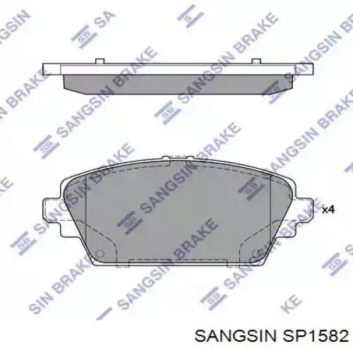 SP1582 Sangsin колодки тормозные передние дисковые