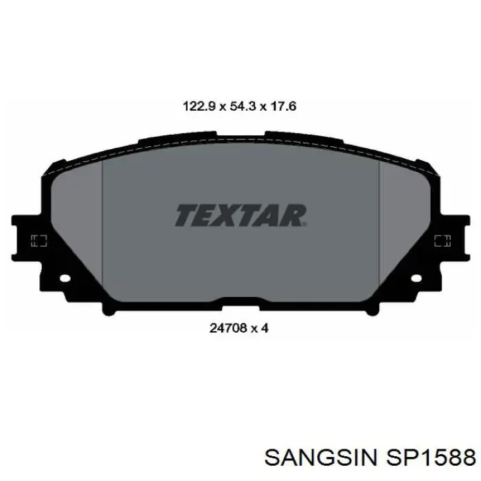 Купить SP1588 Sangsin Колодки тормозные