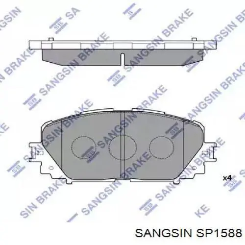 SP1588 Sangsin передние тормозные колодки