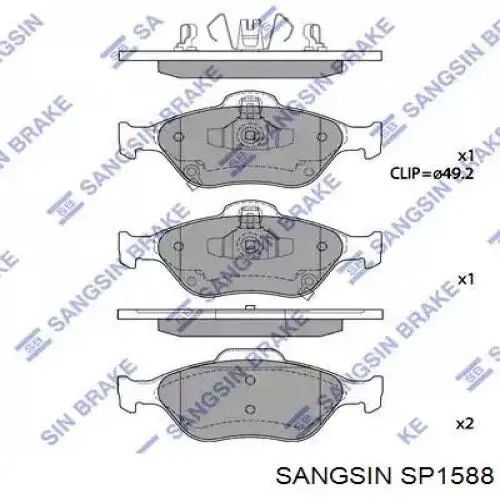 Колодки Sangsin SP1588 цена, от 20.18 USD