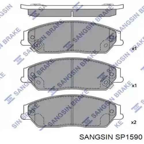 Передние тормозные колодки SP1590 Sangsin