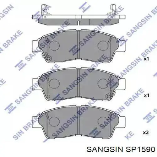 Передние тормозные колодки SP1590 Sangsin