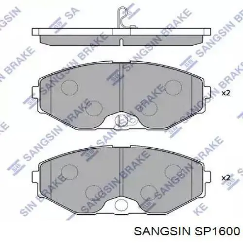 SP1600 Sangsin передние тормозные колодки